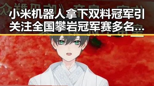 小米机器人拿下双料冠军引关注 全国攀岩冠军赛多名年轻选手摘金